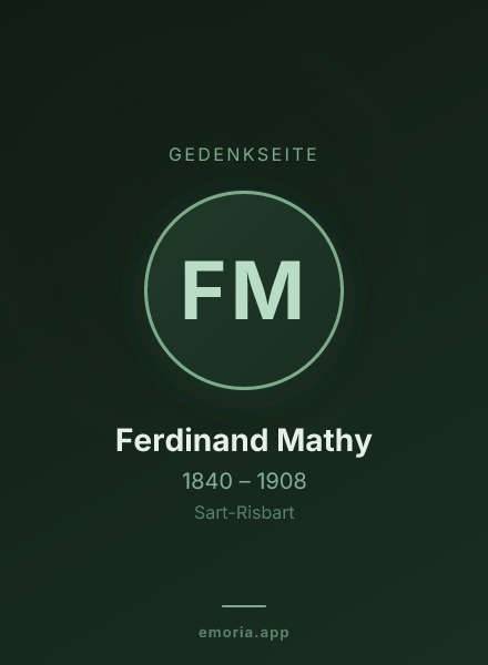 Gedenkportrait von Ferdinand Mathy