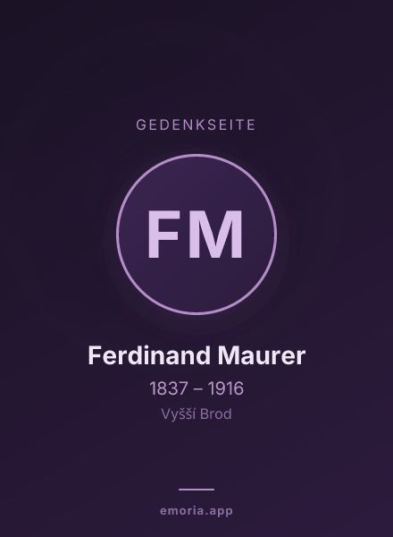 Gedenkportrait von Ferdinand Maurer