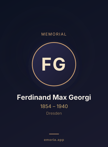Memorial portrait of Ferdinand Max Georgi