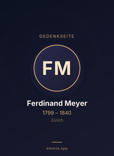 Gedenkportrait von Ferdinand Meyer