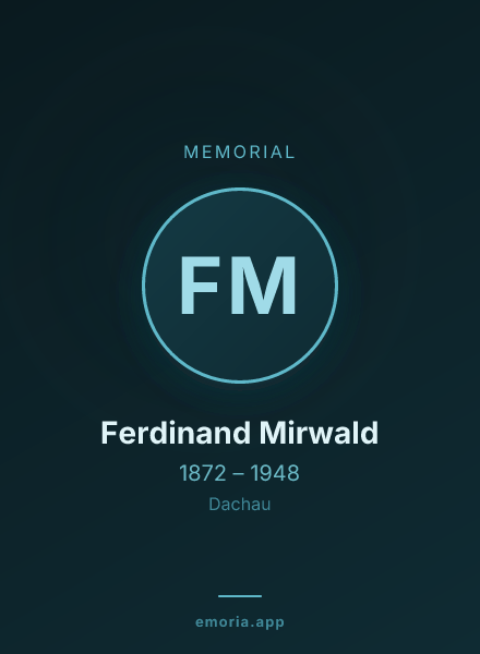 Memorial portrait of Ferdinand Mirwald