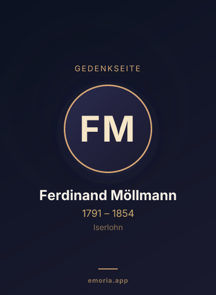 Gedenkportrait von Ferdinand Möllmann