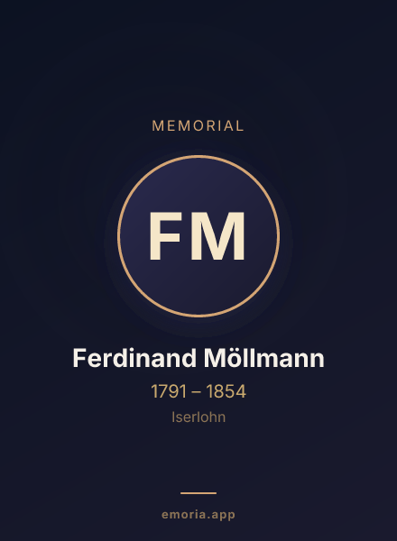 Memorial portrait of Ferdinand Möllmann