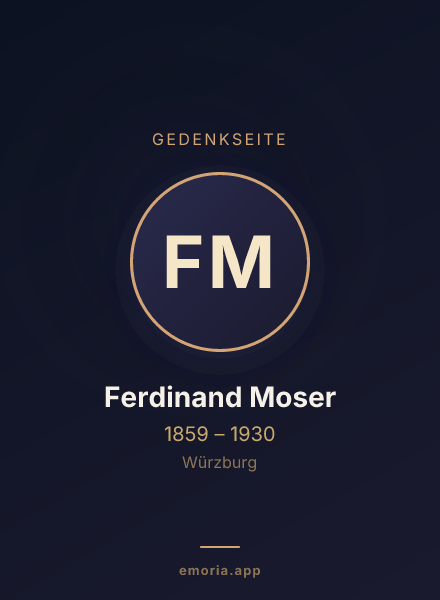 Gedenkportrait von Ferdinand Moser