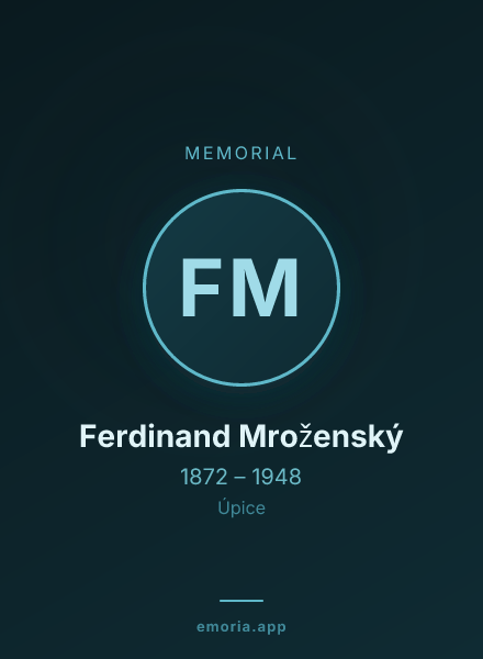 Memorial portrait of Ferdinand Mroženský