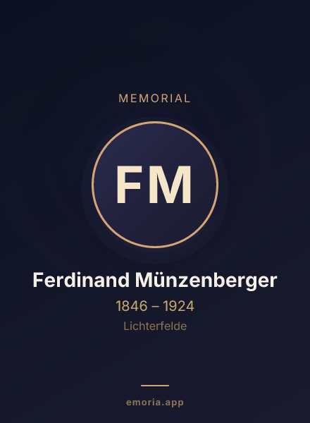 Memorial portrait of Ferdinand Münzenberger
