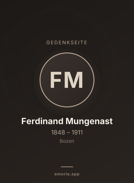 Gedenkportrait von Ferdinand Mungenast