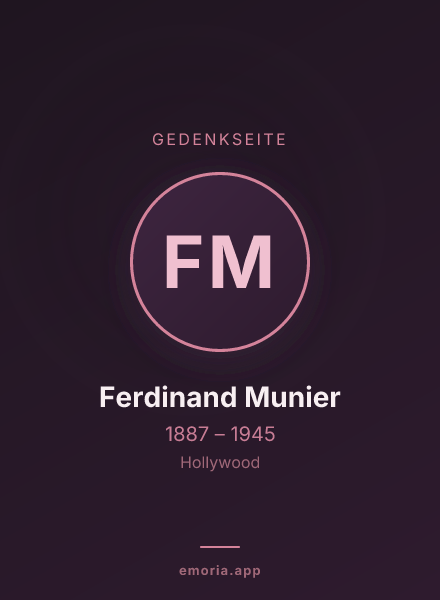Gedenkportrait von Ferdinand Munier
