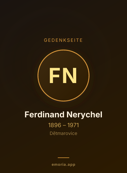Gedenkportrait von Ferdinand Nerychel