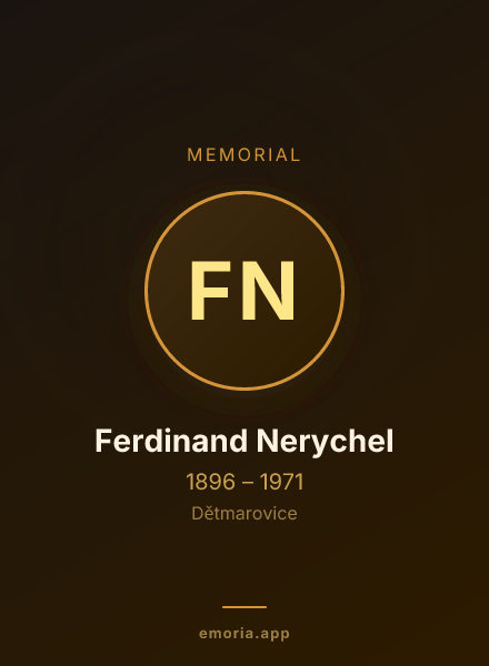 Memorial portrait of Ferdinand Nerychel