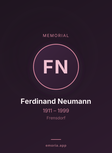 Memorial portrait of Ferdinand Neumann
