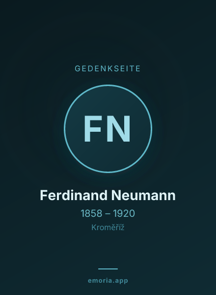 Gedenkportrait von Ferdinand Neumann