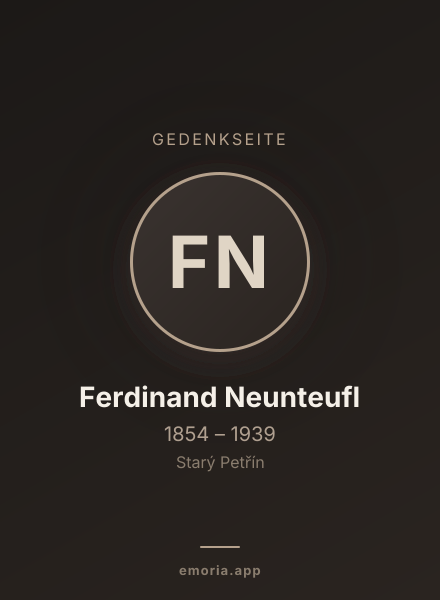 Gedenkportrait von Ferdinand Neunteufl