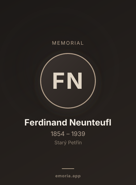 Memorial portrait of Ferdinand Neunteufl