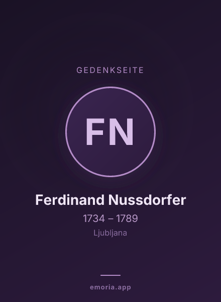 Gedenkportrait von Ferdinand Nussdorfer