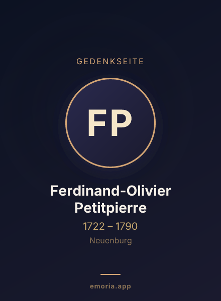 Gedenkportrait von Ferdinand-Olivier Petitpierre