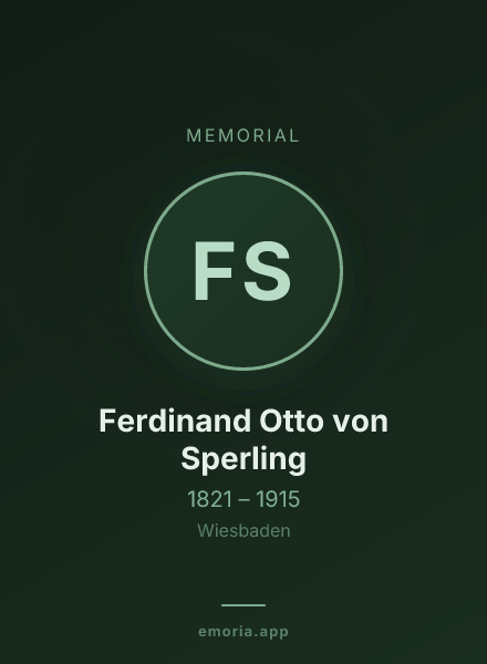 Memorial portrait of Ferdinand Otto von Sperling