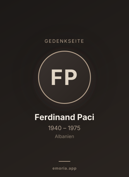 Gedenkportrait von Ferdinand Paci