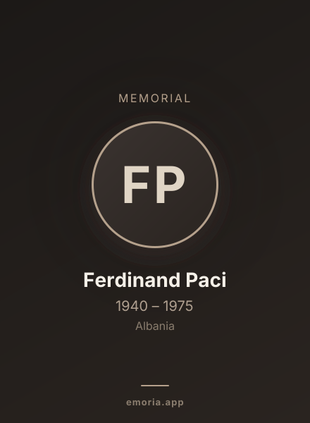 Memorial portrait of Ferdinand Paci