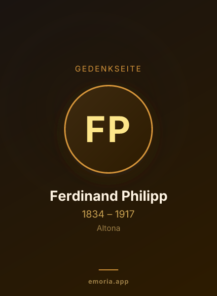 Gedenkportrait von Ferdinand Philipp