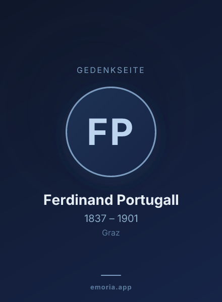 Gedenkportrait von Ferdinand Portugall