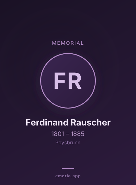 Memorial portrait of Ferdinand Rauscher