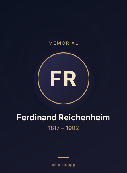 Memorial portrait of Ferdinand Reichenheim