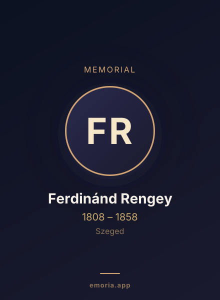 Memorial portrait of Ferdinánd Rengey
