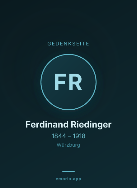 Gedenkportrait von Ferdinand Riedinger
