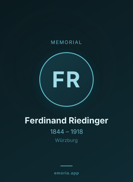 Memorial portrait of Ferdinand Riedinger