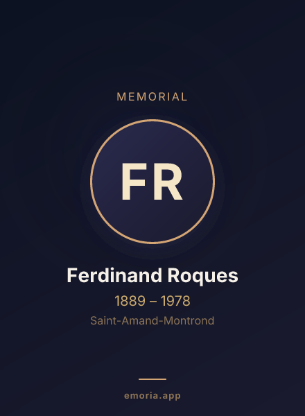 Memorial portrait of Ferdinand Roques