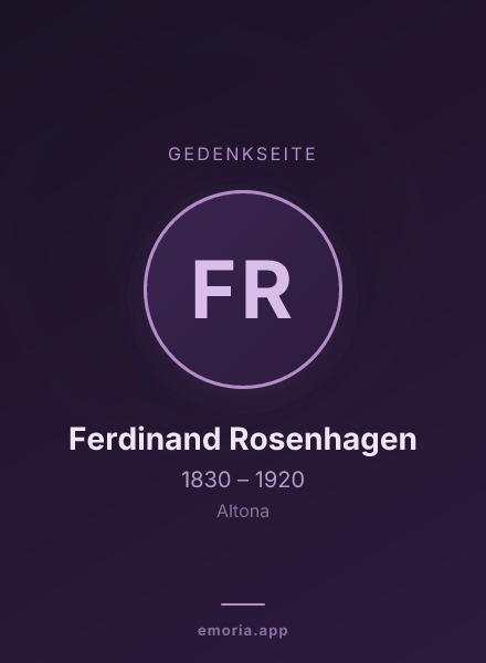 Gedenkportrait von Ferdinand Rosenhagen