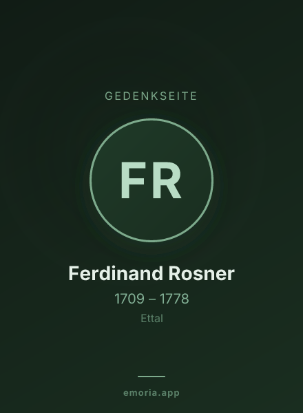 Gedenkportrait von Ferdinand Rosner