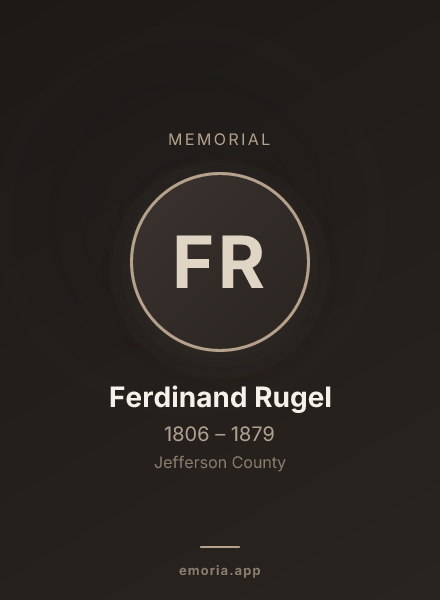 Memorial portrait of Ferdinand Rugel