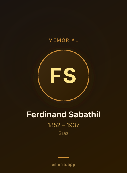 Memorial portrait of Ferdinand Sabathil