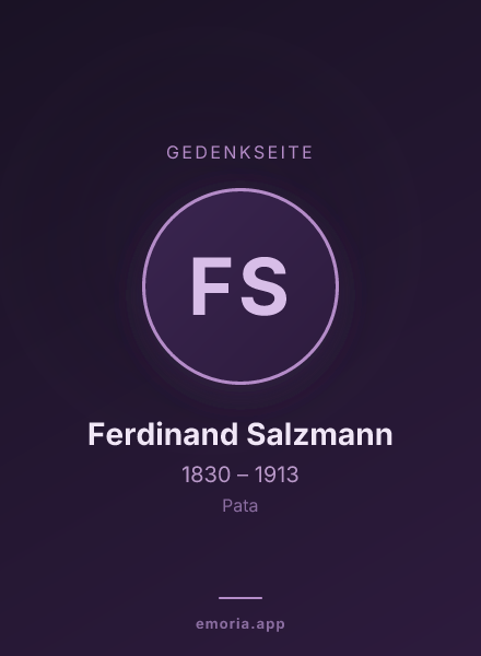 Gedenkportrait von Ferdinand Salzmann