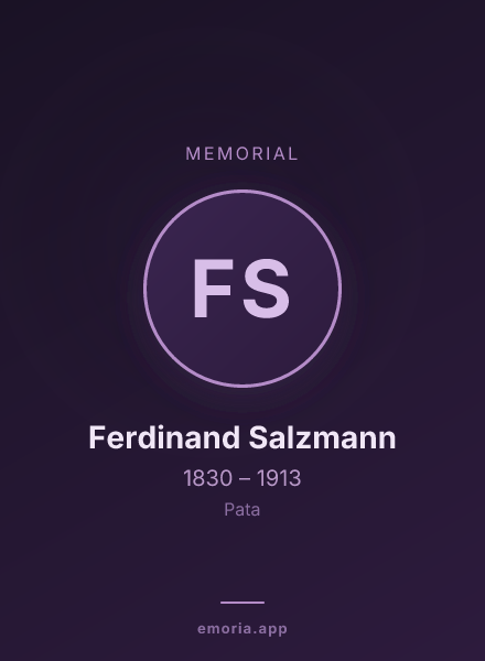 Memorial portrait of Ferdinand Salzmann