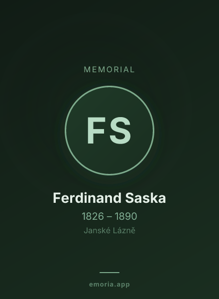 Memorial portrait of Ferdinand Saska