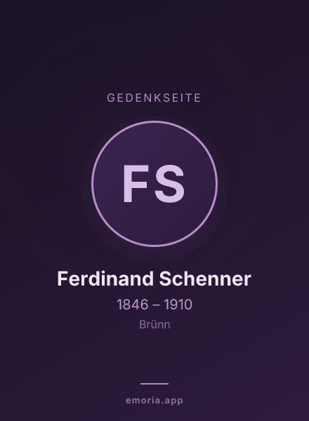 Gedenkportrait von Ferdinand Schenner