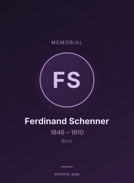 Memorial portrait of Ferdinand Schenner