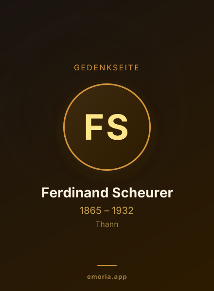 Gedenkportrait von Ferdinand Scheurer