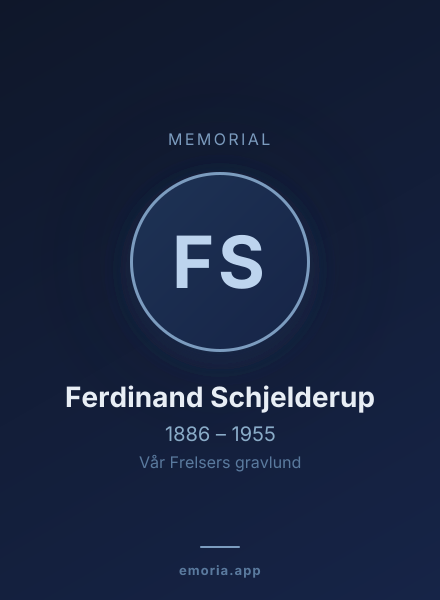Memorial portrait of Ferdinand Schjelderup