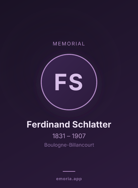 Memorial portrait of Ferdinand Schlatter