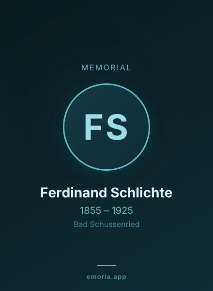 Memorial portrait of Ferdinand Schlichte