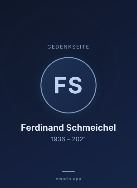 Gedenkportrait von Ferdinand Schmeichel