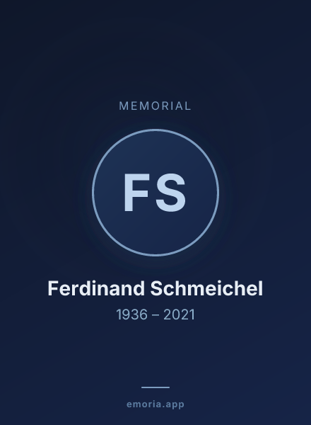 Memorial portrait of Ferdinand Schmeichel
