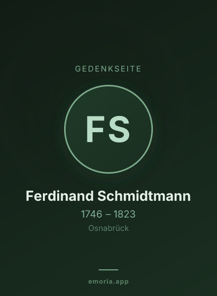 Gedenkportrait von Ferdinand Schmidtmann