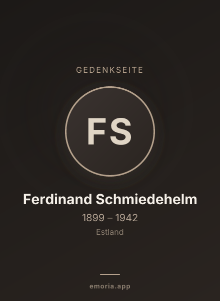 Gedenkportrait von Ferdinand Schmiedehelm