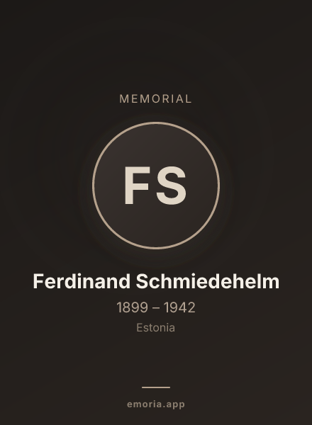 Memorial portrait of Ferdinand Schmiedehelm