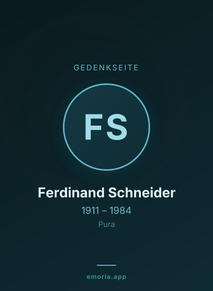 Gedenkportrait von Ferdinand Schneider